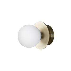 Globen Lighting Art Deco Vägglampa/Taklampa Borstad Mässing