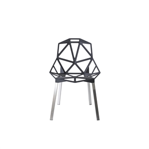 Magis Chair One 4 Ben Matstol Anodiserad/Grå Antracit