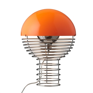 Verpan Wire Bordslampa Ø30 Krom/Orange