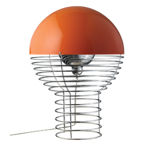 Verpan Wire Bordslampa Ø40 Krom/Orange