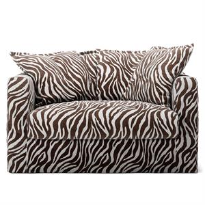 Decotic Le Grand Air Love Seat-fåtölj Zebra/ Brun/ Vit