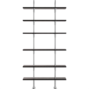 Gubi Keen 96 Hyllsystem 6 Hyllor Rostfritt Stål/Askfaner