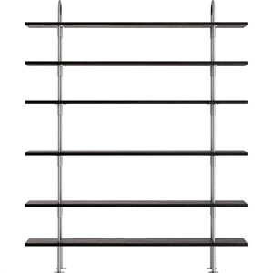 Gubi Keen 160 Hyllsystem 6 Hyllor Rostfritt Stål/Askfaner