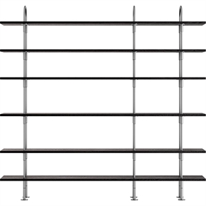 Gubi Keen 208 Hyllsystem 6 Hyllor Rostfritt Stål/Askfaner