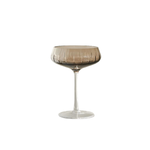 Louise Roe Champagne Coupe Champagneglas Set med 4 Rökfärgade