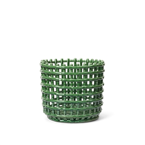 Ferm Living Keramikkorg Stor Smaragdgrön
