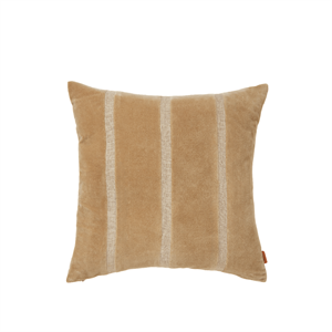 Ferm Living Senti Striped Cushion Dark Sandfärgad/ Linne