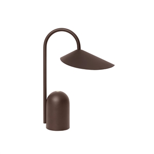 Ferm Living Arum bärbar lampa mörk choklad