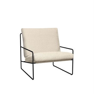 Ferm Living Desert 1-sits soffa Bouclé/ Svart/ Naturvit