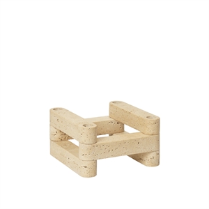 Ferm Living x Utzon Can Lis Newel Modular Ljusstake Set Travertine