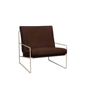 Ferm Living Desert 1-sits soffa Pure Bouclé/Cashmere/Chestnut