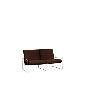 Ferm Living Desert 2-sits soffa Pure Bouclé/Cashmere/Chestnut