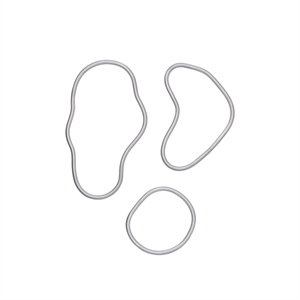 Ferm Living Pond Coaster Set med 3 Aluminium