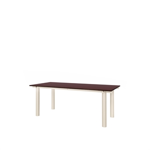 Ferm Living Atura Matbord 200x90 Ljus Kashmir/ Burgundy