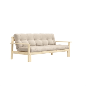 Karup Unwind Bäddsoffa Klarlackerad Furu/747 Beige