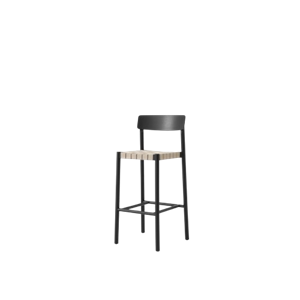 &Tradition Betty TK15 Barstol Svartlackerad Ask/Naturlig Linnekontingett