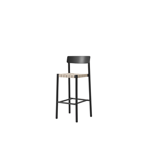 &Tradition Betty TK15 Barstol Svartlackerad Ask/Naturlig Linnekontingett