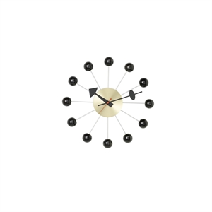 Vitra Ball Clock Väggklocka Svart/Mässing