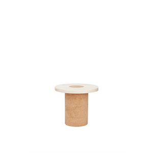 Frama Sintra Sidobord/Soffbord Liten Vit Marmor/Kork