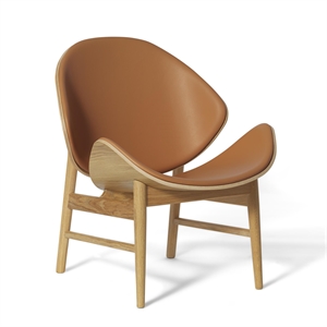Warm Nordic The Orange Chair med Sits och Ryggklädsel Cognac/Ek