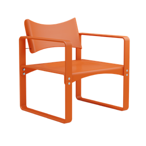 Verner Panton Serie 270 F Matstol Med Armstöd Orange