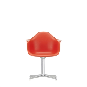 Vitra Eames Plastic DAL RE Matstol Poppy Red/ Krom