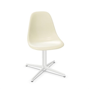 Vitra Eames Fiberglass DSL Matstol Pergament/Slät Vit