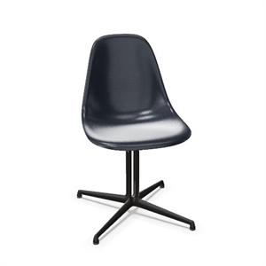 Vitra Eames Fiberglass DSL Matstol Marinblå/Slät Basic Mörk