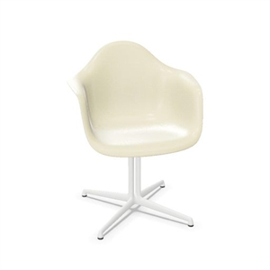 Vitra Eames Fiberglass DAL Matstol Pergament/Slät Vit