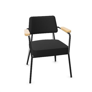 Vitra Fauteuil Matstol Twill Mörkgrå/Naturlig Ek/ Svart