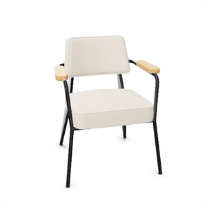 Vitra Fauteuil Matstol Snö/Naturlig Ek/ Svart