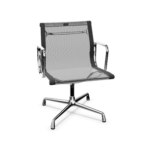 Vitra Aluminium EA 107 Kontorsstol Netweave Mörkgrå/ Krom