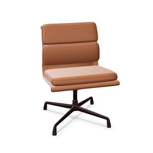 Vitra Soft Pad EA 205 Kontorsstol Cognac/Mörk Bordeaux