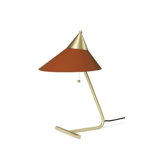 Warm Nordic Brass Top Bordslampa Rostig Röd