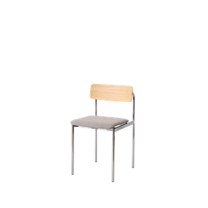 Moebe Offset Matstol Klädd Krom/Oljad Ek/Re-Wool 128