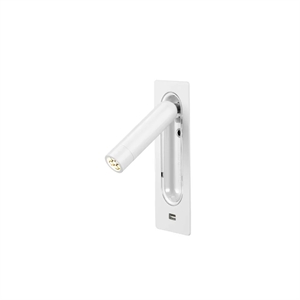Marset Ledtube Vägglampa Med USB Vit