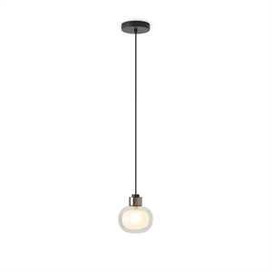TOOY Nabila 552.22L Taklampa Svart/ Svart Krom/ Rökfärgat Glas