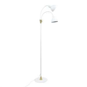 Dyberg Larsen Lilje Golvlampa Vit/ Mässing