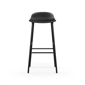 Normann Copenhagen Form Barstol H75 cm Svart/ Svart Stål