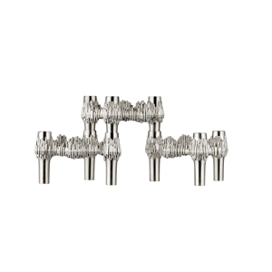 STOFF Nagel Quist Ljusstakar Set med 3 Borstat Krom