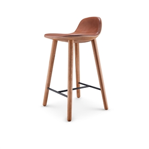 Vänligen Vänta med Att Bli Sittande Yuuga Barstol H65 Ek/Cognac
