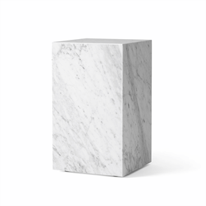 Audo Plinth Soffbord Hög Carrara Marmor