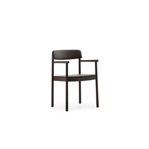 Normann Copenhagen Timb Matstol Med Armstöd Klädd Brun/Choklad Läder