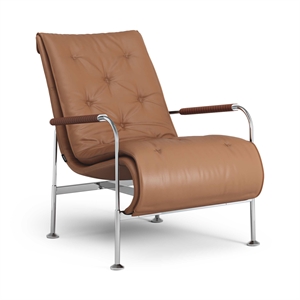 Swedese Serpentine Fåtölj Krom/Elmo Soft 33007/Cognac 8632