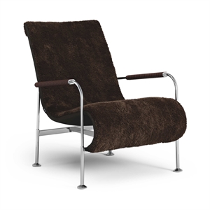 Swedese Serpentine Fåtölj Krom/Fårskinn Espresso/Tobak 8697