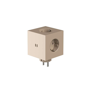 Avolt Square 2 Socket Beige