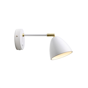 Halo Design Vägglampa Vit Mässing