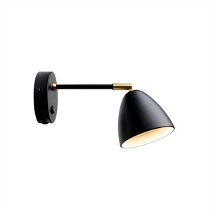 Halo Design Vägglampa Svart Mässing