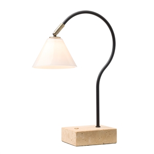 Halo Designfråga Bärbar Lampa Svart/ Antik Mässing/ Opal