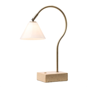 Halo Designfråga Bärbar Lampa Antik Mässing/ Opal